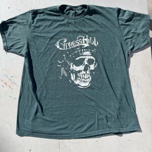 Men's Cypress Hill T-Shirt Green Spell-Out 2XL Rap Hip Hop Y2K 90s VATO Mexico